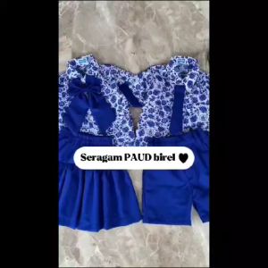Seragam PAUD | Setelan Baju Sekolah Anak Perempuan dan Laki Laki | Azzafran for Mommy