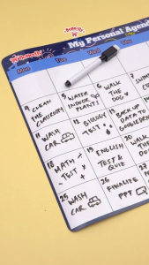 Magnetic Monthly Planner Butterfly A3 tempel Kulkas / Papan Jadwal