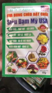 Phân bón lá SIÊU ĐẠM MỸ USA - Bung chèo cực mạnh. NPK 33-11-11 + TE (50g)