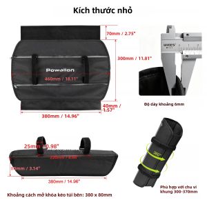 Vỏ Bọc Pin Xe Đạp Điện Có Giá Đỡ Bình Nước Phụ Kiện Chống Nước Cho Xe Đạp Điện