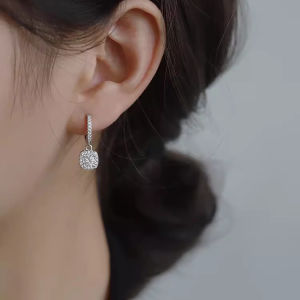 Stud Earrings For Women S925 Silver Cubic Zircon Wedding Romantic for Women