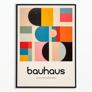 Bauhaus Retro Abstract Canvas Poster Pop Art Geometric Print Modern Wall Art Picture for Living Room Dormitory Home Decoration