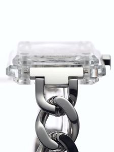 CIGA Design Womens Automatic Watch - R Series Crystal Love Luxury Clear K9 Crystal Case Exquisite Watch Gift Suitable for Women Clear and Silver Art Deco