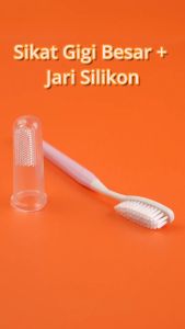 Hobilic 2 in 1 Sikat Gigi Anjing Kucing Bahan Silikon Lembut + Sikat Gigi Jari Silikon Anjing Kucing