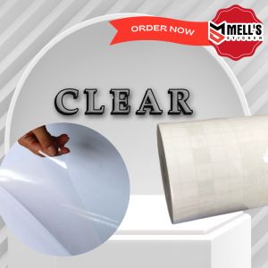 stiker skotlet transparan clear bening lebar 45 cm panjang 1 meter stiker motor putih transparan putih