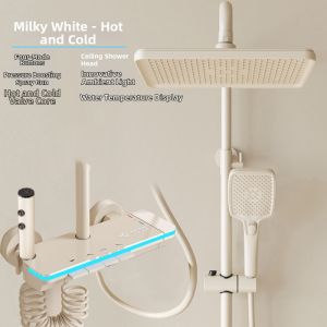 Cream White Constant Temperature Shower Set