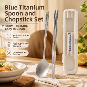 LocknLock | Pure Titanium Spoon and Chopsticks Set Portable Diningware