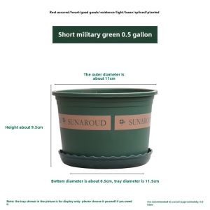 Gallon Plastic Large-Diameter Flowerpot Special Offer Big Sale Family Balcony Living Room Dedicated Microphyte Flower Disk Potted Plant