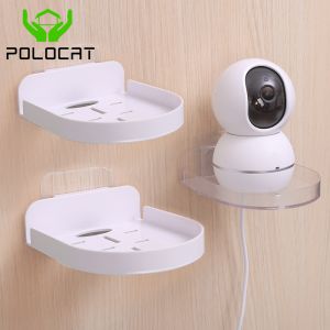 Polocat Router Shelf Wall Free Punching Storage Bracket Wall-mounted Camera Wall Living Room Monitoring Bracket Holder