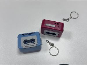 Baby Shine Gantungan Kunci Mini Voice Recorder Gaya Retro Dapat main musik