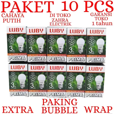 BOHLAM LED LUBY / LAMPU LED LUBY PRIMA PAKET 10 PCS 3-24W