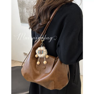 Retro Multi-Functional Underarm Womens Bag 2024 New Winter Commuter Tote Bag Large Capacity for Work And Travel