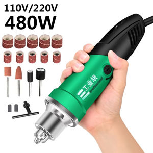 220V 480W High-Powerแกะสลักไฟฟ้าเจาะแกะสลักเครื่องมือโรตารี่ 6 ตําแหน่งVariable Speedขัด 26700RPM