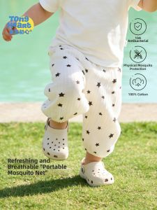 TONGLIANCHUXIN | Insect Repellent Cotton Summer Pants for Boys and Girls 3 Pieces