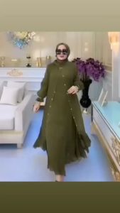 Clarissa Dress Santorini Shimer Layer Gamis Pesta Kondangan Wanita Dewasa Murah Simple Elegan Terbaru