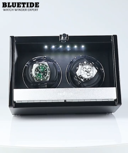 BLUETIDE【Battery】watch winder box automatic 1/2/3/4 Slots Watches Box With Quiet motor watch storage display box