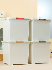 Thickened Plastic Storage Box with Wheels Large Size Clothes Toy Organizer Box Home Storage Solutions Moving Storage Box