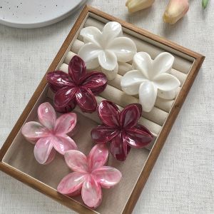 6 Chiếc Kẹp Tóc Hoa Plumeria Hawaii Nhiều Màu Sắc Dành Cho Nữ Kiểu Dáng Thanh Lịch Phong Cách Bohemian Kẹp Cá Mập Phụ Kiện Tóc Đi Biển