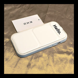 Yezhong 15 16 Series Phone Case Creative Lettering Foldable Stand Protective Cover for Lenses Couple Friendly Design