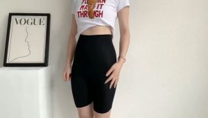 Women High Waist Cross Cycling Short Lifting Pants Hips Trainer Seamless Corset Panty Body Shaper Sport Leggings Workout  Gym Shorts Butt Lifting  Womens Waist  Not Curli Suspension Ice High-waisted Drawstring TH