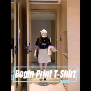 Korean Fashion Women T-Shirt Begin Print Short Sleeve Shirt Casual Top Summer Blouse Baju Lengan Pendek Baju Viral Murah Ready Stock 216640 - Virene Collection