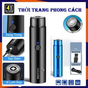 Máy Cạo Râu  Cạo Lông Mini Sạc Điện Động Cợ Mạnh Thiết Kế 6 Lưỡi Kép Tự Mài Chống Nước Cầm Tay - Dao Cạo Râu Điện Kháng Nước Nhỏ Gọn Bỏ Túi Sạc USB Siêu Nhanh -  Máy Cạo Râu CAO CẤP Lưỡi Dao Sắc Bén