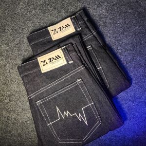 DENIM SELVEDGE CELANA DENIM DARK BLACK INDIGO TERMURAH