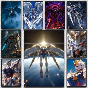 Bandai | Mobile Suit Gundam Anime Poster Gundam Penelope HD Canvas Wall Art Waterproof Print Bedroom Decor Gift