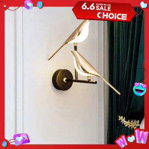 Nordic Golden Bird LED Wall Lights Parlor Bar Creative Wall Lamps Novelty Sconces Bedroom Bedside Lamp Living Room Decoration