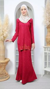 BAJU KURUNG MODERN AMIRAH SNOW FABRIC IRONLESS MC133 VIRAL BYE MARJAN
