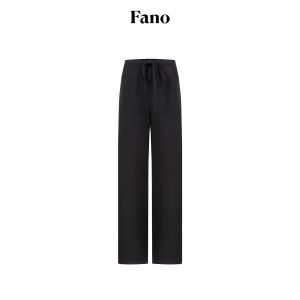 Fano | Quần Tapered Flared Màu Đen Phong Cách Thoáng Mát