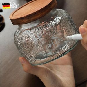 Sealable Wooden Lid Food Storage Jar