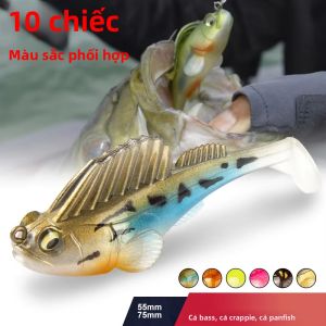 10 Chiếc Màu Hỗn Hợp Mồi Câu Cá Mềm Mồi Bản Mẫu 7/10/14/18G Swimbait Wobblers Cho Cá Nước Mặn Thích Hợp Cho Nhiều Cực Câu Cá