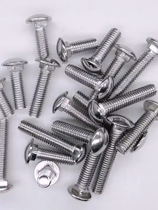 2pcs/sets Stainless A-304 Carriage Bolt with or w/out Nut and Flatwasher M10 x 16~100 mm Stainless Square Neck Bolt / Bumper Bolt