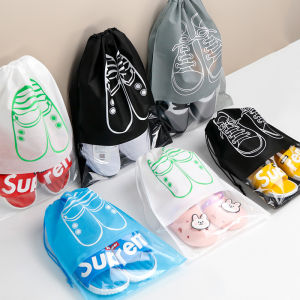 Non-woven shoe bag Storage bag Shoe storage bag Drawstring Dust bag Zipper shoe bag travel storage bag