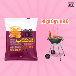 BANANA JOE  CRISPY THIN BANANA CHIPS HICKORY BBQ