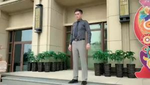Thin formal business suit trousers for mens middle-aged non-ironing anti-wrinkle casual trousers soft and breathable straight pants