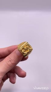 Nhẫn nam titan đính đá Nhẫn nam màu vàng chạm khắc rồng tinh xảo chất liệu titan không phai màu mã 16 trangsucmoiluatuoi.RIN
