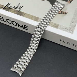 20mm Bracelet Glide Lock Clasp 904L Solid Stainless Steel Strap Brushed Polished Oyster Bracelet Folding Buckle Sliding Lock