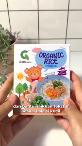 Gasol Bubur Beras Nasi Organik MPASI untuk Makanan Bayi Organic Rice Porridge