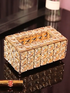 Spot COD（SHIP IN 24H）Crystal tissue box Europe style Luxury Paper Towel Crystal Storage Box Home Supplies