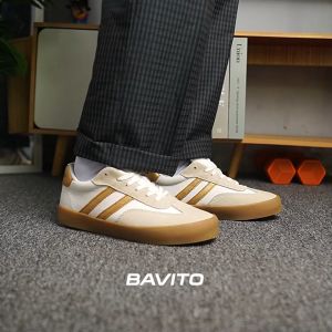 Bavito Classic Low Offwhite Gold  - Sepatu Sneakers Casual Pria Wanita Size 36-41