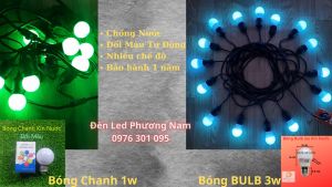 [COMBO 2] Bóng Đèn Trang Trí Ngoài Trời Đổi Màu Tự Động 1w/3w