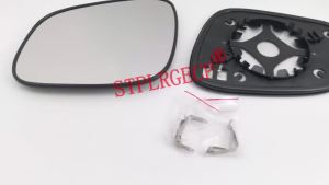 Driver Left Side Heated Wing Mirror Glass Angle Rearview Mirror with Base for Chevrolet Spark 2009-2015 Beat 2016-2021