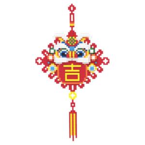 Tượng Trang Trí Hình Khối Khối Xây Dựng Năm Mới Trang Trí Phòng Khách Quà Tặng Cho Bé Gái Đồ Chơi Thủ Công Tượng Treo Hình Chữ Hán May Mắn