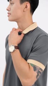 Polo CROWN BASIC CVC vải cá sấu sang trọng lịch lãm thoáng mát - CROWN