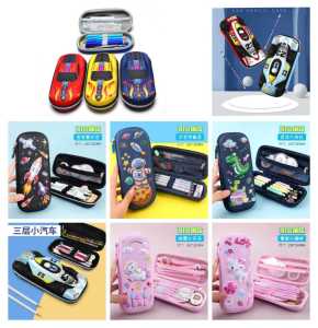 Miatamia Kotak Pensil 3D Anak Sekolah TK SD Pencil Case 3D Bahan EVA