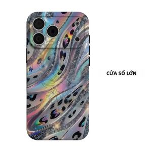 Ốp Điện Thoại Hai Lớp Hologram Leopard Cho iPhone 18/17/16/15/14/13/12/11 Air Pro Max Plus - Vỏ Mềm Chống Sốc Chống Trầy Xước Chống Bụi Thiết Kế Chống Trượt