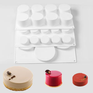 Cylindrical French Mousse Cake Mold Silicone Chocolate Mold Food Grade Kitchen Baking Tool Soap Mold Dessert Making Tools