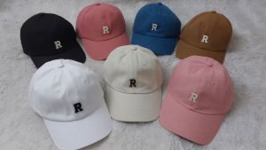 Topi Baseball Pria Wanita Dewasa Motif R Polos Distro Casual Cap Bahan katun Premium TTU NOMIDE